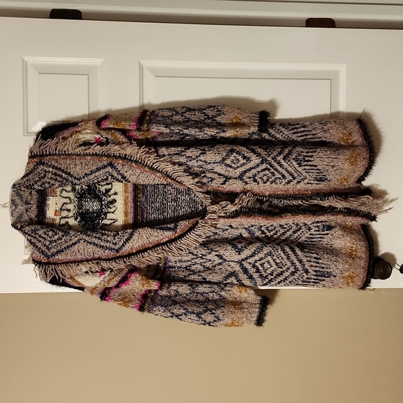 Anthropologie Sweaters Pilcro Fringed Evil Eye Cardigan Poshmark
